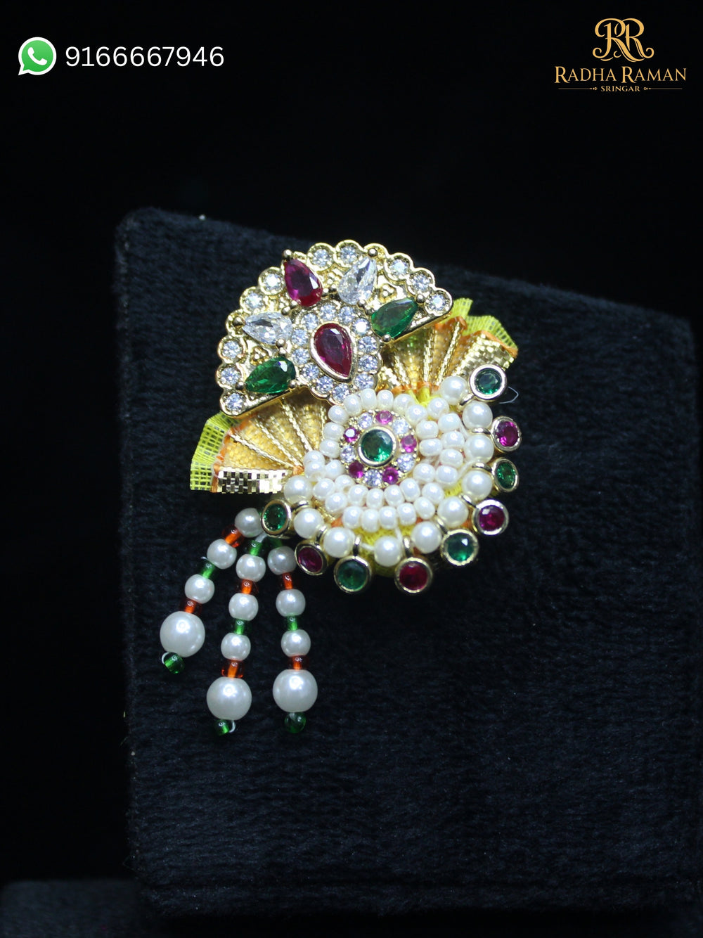 pearl kundan paag for laddu gopal