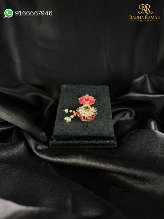 Kamal Moti Paag – Lotus-Inspired Pearl Mukut for Laddu Gopal