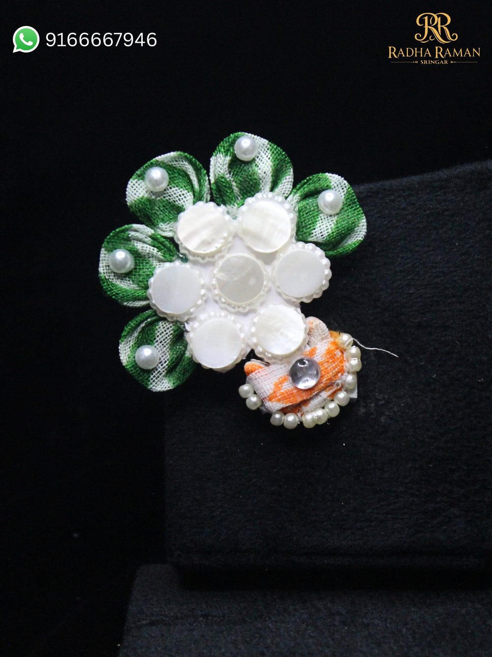 Buy Radha Raman paag with pearl beads online India