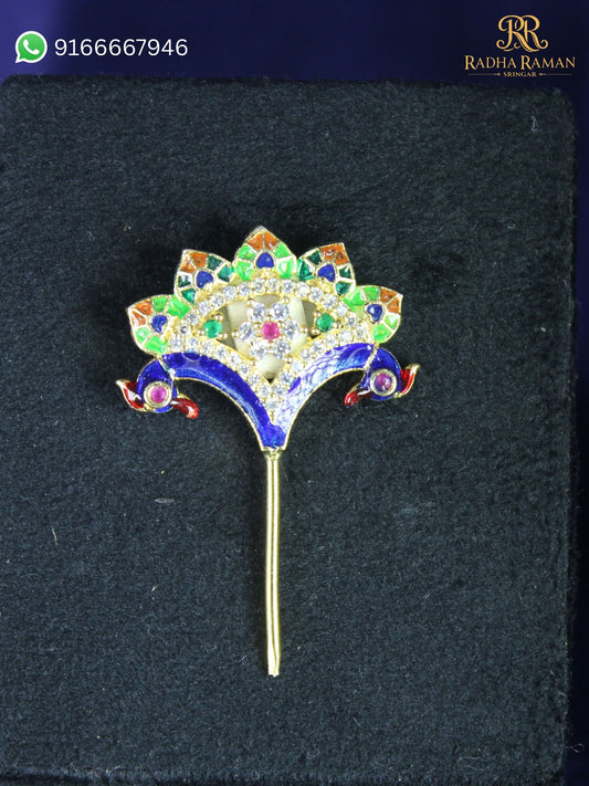 MayurKunj Meenakari Kalgi | Radha Raman Shringar