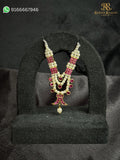 Waghnakh Pearl Mala – Triple Strand Haar for Thakurji (5 CM) | Traditional Shringar Jewellery