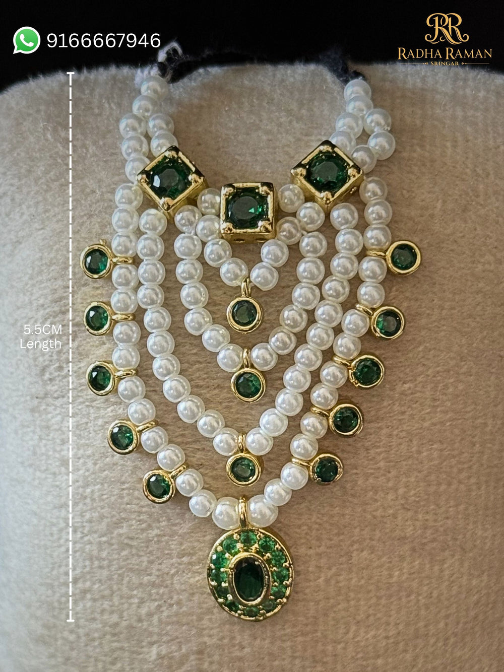 Laddu Gopal Ratna Pearl Heera Haar