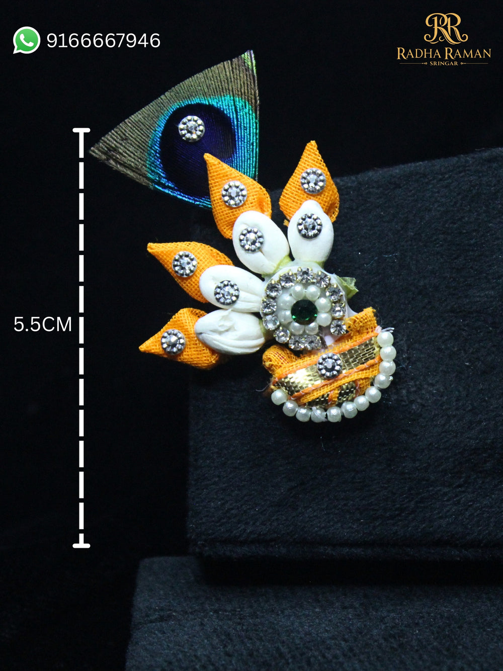 Handcrafted kali paag for Radha Raman ji online