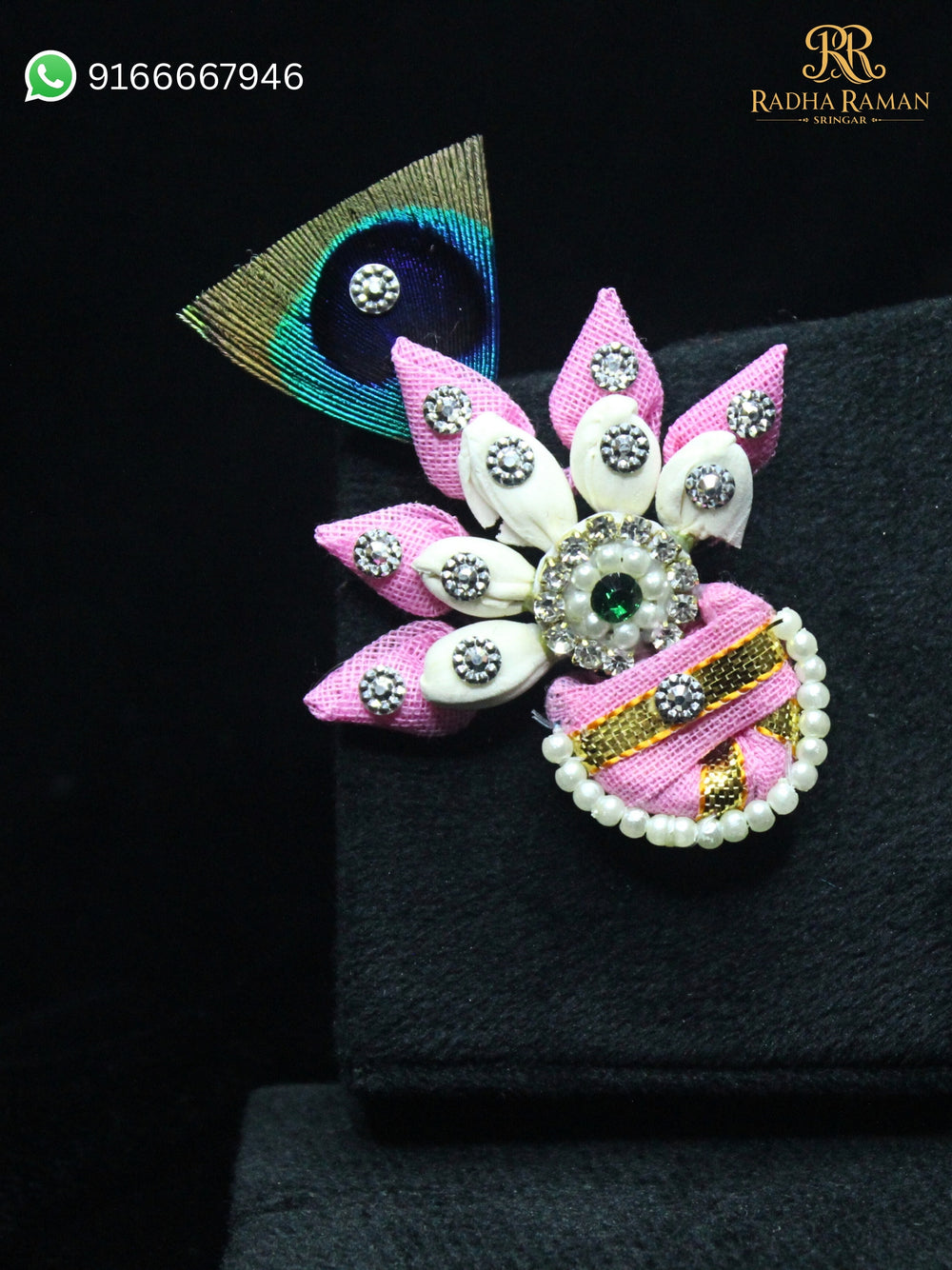 Handcrafted kali paag for Radha Raman ji online