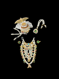 Premium AD Shringar Set – Luxurious Traditional Shringar for Thakur Ji | 6 CM Height