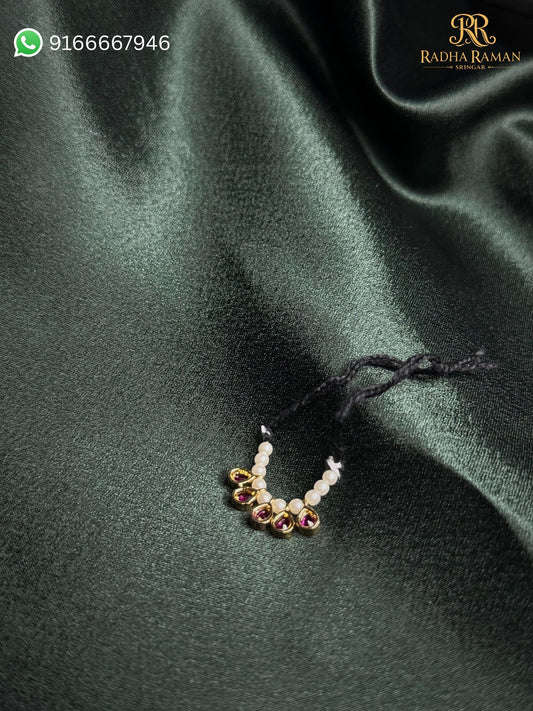 Pearl Kanthi Haar for Thakurji (1 CM) | Kundan Pearl Shringar Necklace | Multi Shade Available