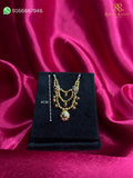 Vaibhav Ratna Soneri Haar – Traditional Gold Finish Shringar Necklace (4 cm)