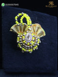 Laddu Gopal Paag with Colored Mani and Rhinestone Border