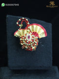 Laddu Gopal Paag with Colored Mani and Rhinestone Border