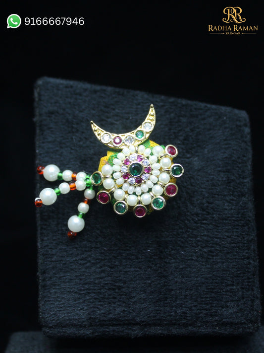 Chandrika Moti Paag – Moon-Inspired Pearl Mukut for Laddu Gopal