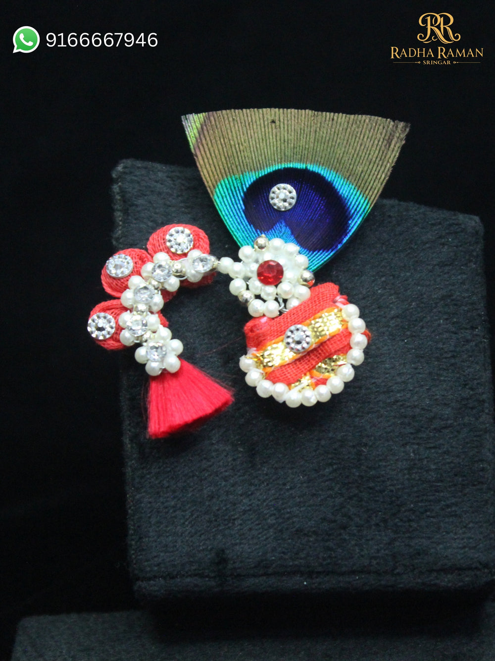 Laddu Gopal Morpankh Mastak Shringar Paag