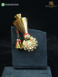 Pushplika Soneri Paag with Katra – Traditional Golden Mukut for Laddu Gopal