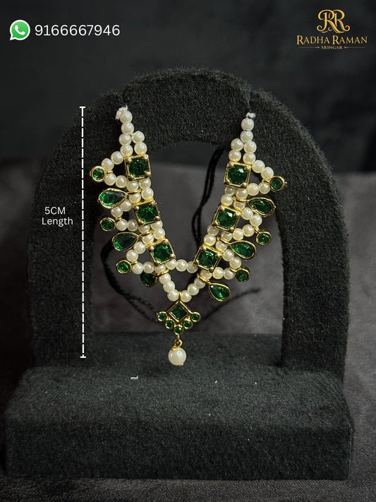 Brij Milma Shringar Haar for Thakurji (5 CM) | Kundan Pearl Traditional Haar