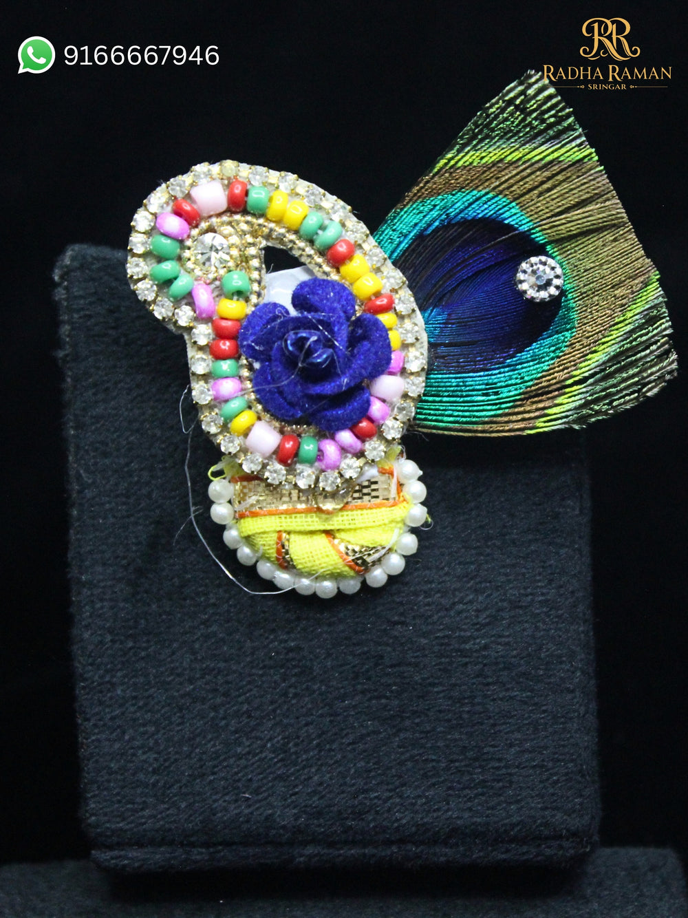 Laddu Gopal Peacock Feather Paag Shringar