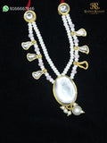 Radha Raman Pearl Kundan Haar