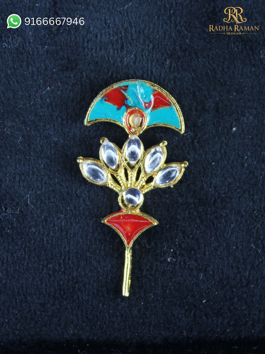 Sonarangi Meenakari Kalgi | Radha Raman Shringar