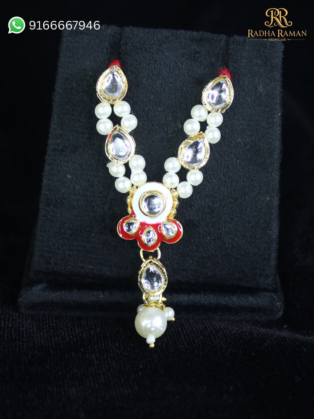 Haar for Laddu Gopal Ji with kundan and pearl design