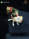 Pushp Soneri Moti Paag – Traditional Floral Shringar for Laddu Gopal