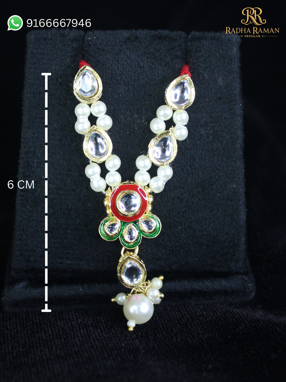 Haar for Laddu Gopal Ji with kundan and pearl design