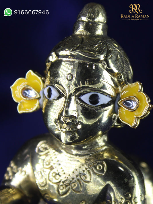 Pushp Mukha Meenakari Karnphool | Radha Raman Shringar