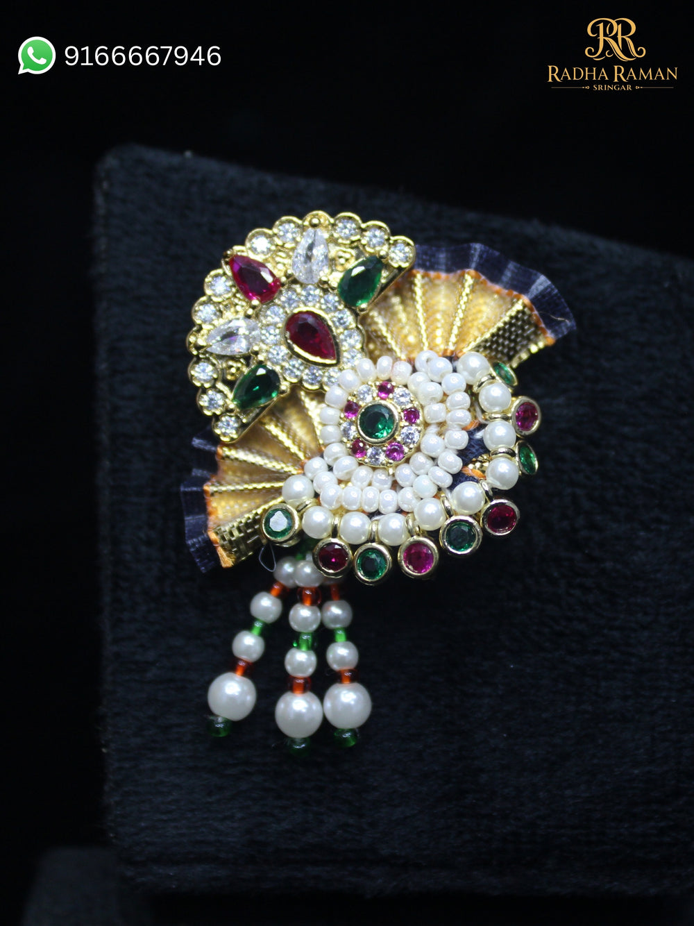 pearl kundan paag for laddu gopal