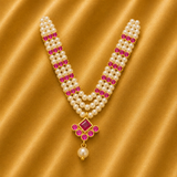Thakur Ji Chauki Mala — Divine Decorative Mala for Mandir Shringar | 5.5 CM HEIGHT