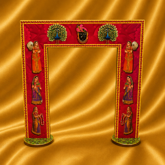 Sakhi Pithika — Divine Traditional Pithika for Thakur Ji Shringar | 24 CM HEIGHT