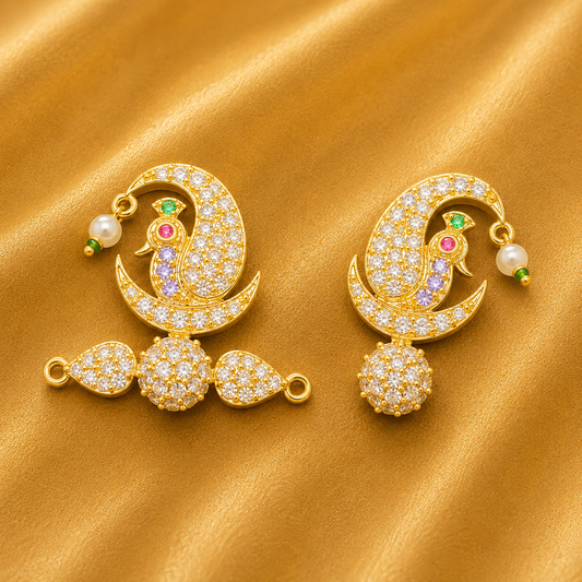 Royal AD Sirpech with Sheeshphool — Premium Head Shringar for Thakur Ji | 3 CM HEIGHT