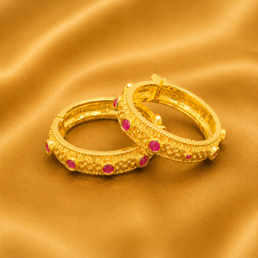 AD Golden Kada for Gopal Ji — Elegant Wrist Shringar for Thakur Ji | 1.8 CM