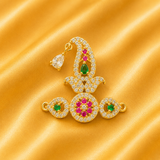 Premium AD Sirpech – Royal Traditional Head Ornament for Thakur Ji | Height - 3 CM | Width - 3.5 CM