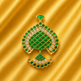 Premium Meenakari & AD Paan Mukut – Royal Traditional Crown for Thakur Ji | Height - 3.5 CM | Width - 3 CM