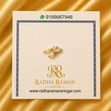 Premium White AD Besar – Elegant Traditional Nose Ring for Thakur Ji