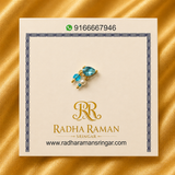 Premium Blue AD Besar – New Designer Nose Ring for Thakur Ji
