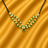 Single Stone AD Gop Mala — Premium American Diamond Necklace for Thakur Ji Shringar | 2.5 CM