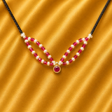 Single Stone AD Gop Mala — Premium American Diamond Necklace for Thakur Ji Shringar | 2.5 CM