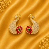 ✨ Mayurakrit AD Kundal — Premium Peacock Design Earrings for Thakur Ji Shringar | 2 CM HEIGHT
