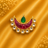 Ardh Chand Chandrika — Traditional Crescent Moon Head Ornament for Thakur Ji | 2 CM HEIGHT | 2 CM WIDTH