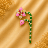 Premium AD Kamal Chadi — Elegant Lotus Design Chadi for Thakur Ji Shringar | 5.5 CM