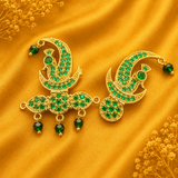 Premium Mayur AD Sirpech & Sheeshphool — Royal Peacock Head Shringar Set