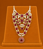 Laddu Gopal Ratna Pearl Heera Haar | 5.5cm | Traditional Shringar