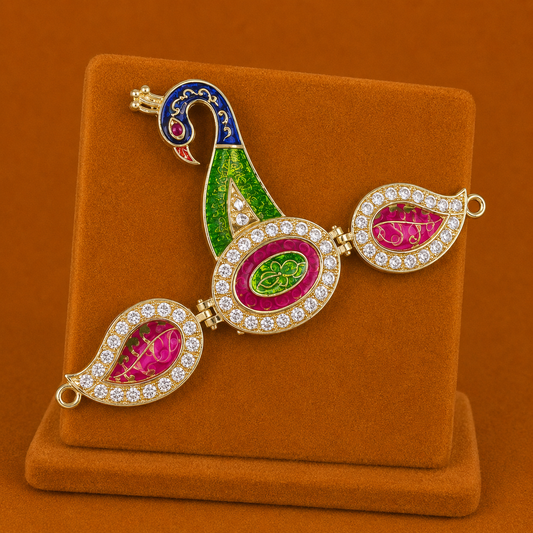 Muralidhar Mor Sirpech – Radha Raman Sringar | 4 CM Height | 6.2 CM Width