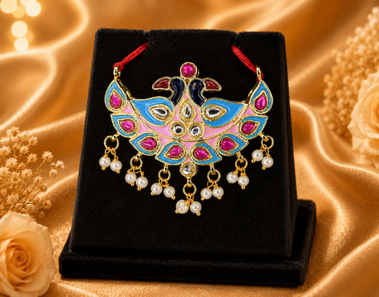 Mayur Rajsi Haar Mala — Morpankh Style Mala for Thakur Ji Shringar | 3.5 CM HEIGHT | 4.5 WIDTH