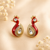 Morvansh Ratna Kundal for Laddu Gopal Ji | Peacock Inspired Stone Earrings | 1.8 CM
