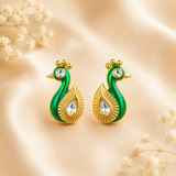 Morvansh Ratna Kundal for Laddu Gopal Ji | Peacock Inspired Stone Earrings | 1.8 CM