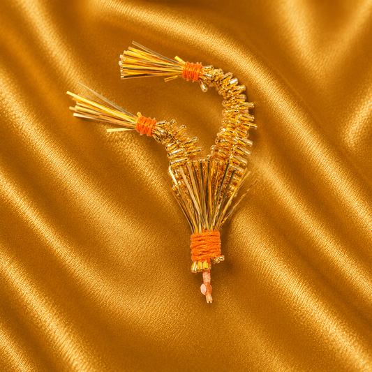 Golden & Silver Katra – Elegant Traditional Shringar for Thakur Ji | 5 CM
