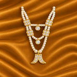 Premium AD Mala with Wagh Nakh for Thakur Ji | Traditional Shringar Jewellery | 4 CM Height