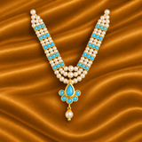 Royal AD Mala with Semi Moti for Thakur Ji | Traditional Shringar | 5.5 CM Height