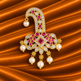 Royal AD Sirpech for Thakur Ji | Premium Head Shringar | 4 CM Height | 3 CM Width
