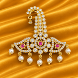 Premium AD Sirpech for Thakur Ji | Royal Head Shringar | 3.5 CM Height | 3.5 CM Width
