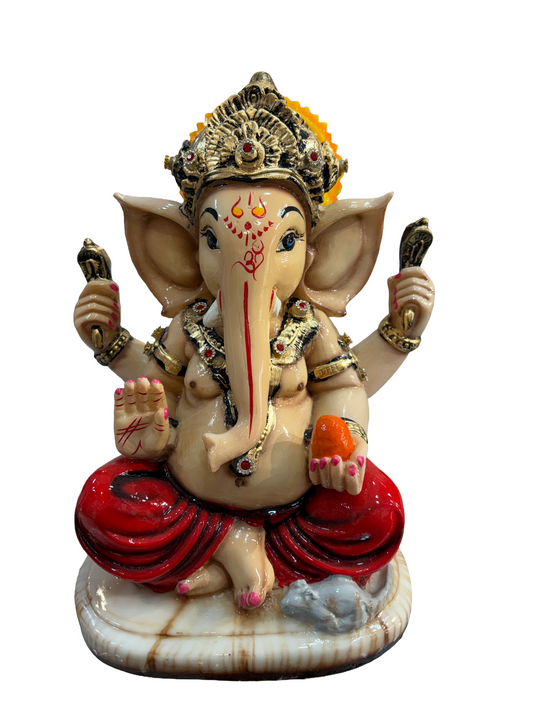 Shree Ganesh Ji – Dust Marble Murti (Red ) 25 cm Height